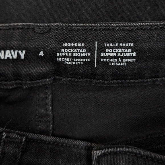 2 Pairs of Old Navy Black Rockstar Super Skinny Jeans (size 4) - Picture 12 of 14